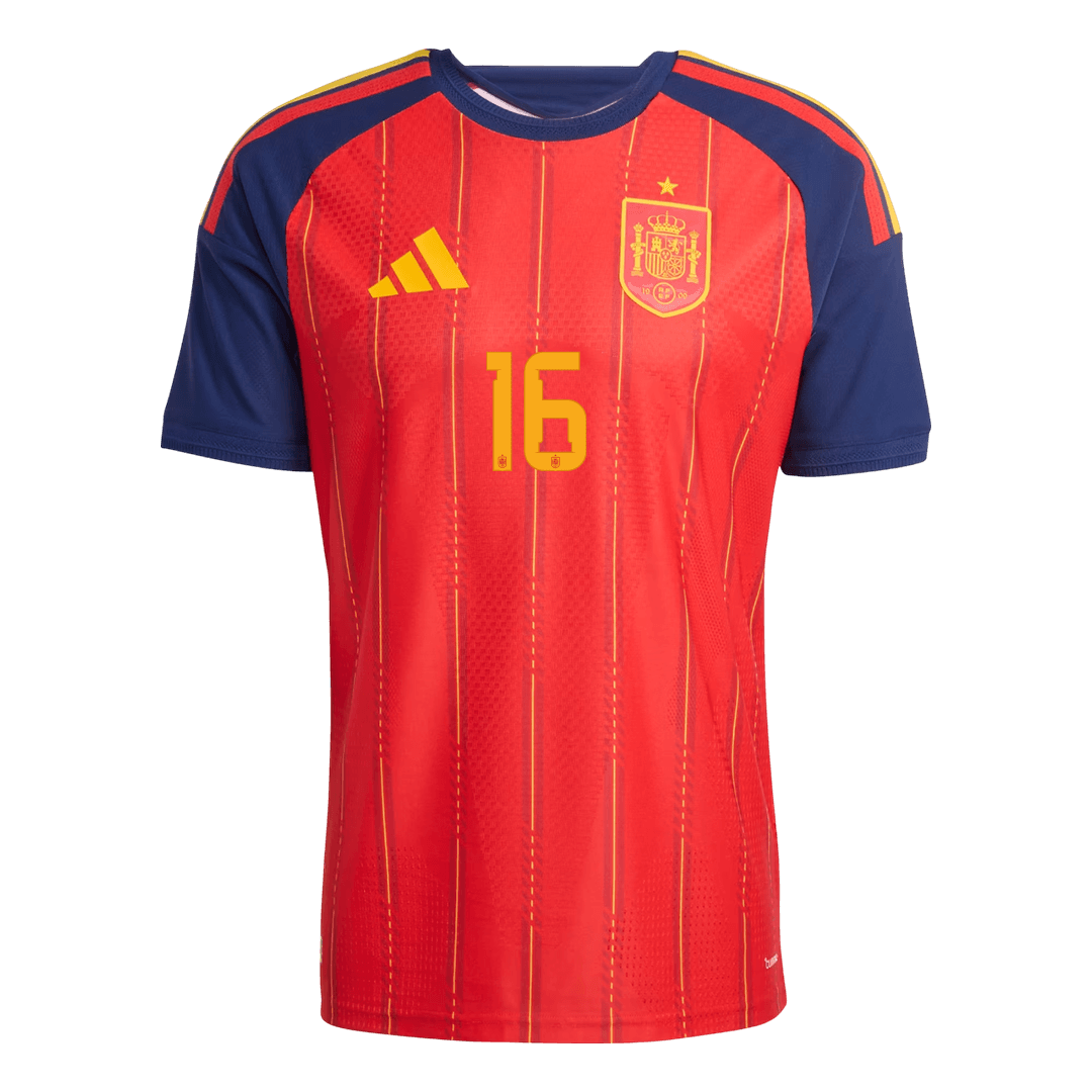 Tricouri Fotbal Spania RODRIGO #16 Acasă Cupa Mondială 2026 Authentic