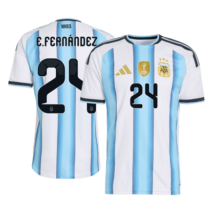 Tricouri Fotbal Argentina E. FERNÁNDEZ #24 Acasă Cupa Mondială 2026 Authentic