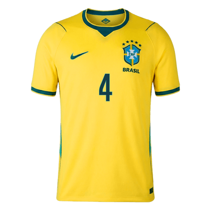 Tricouri Fotbal Brazilia MARQUINHOS #4 Acasă Cupa Mondială 2026 - Premium