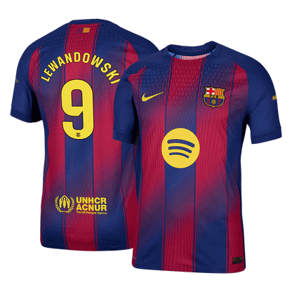 Tricouri Fotbal Barcelona LEWANDOWSKI #9 Acasă 2025/26 Authentic