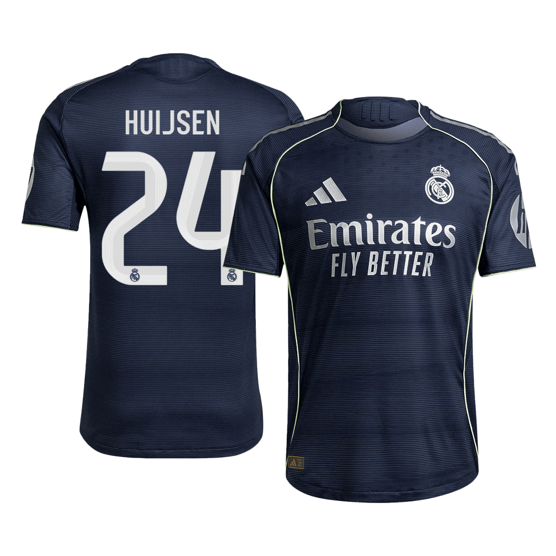 Tricouri Fotbal Real Madrid HUIJSEN #24 Deplasare 2025/26 Authentic - Premium