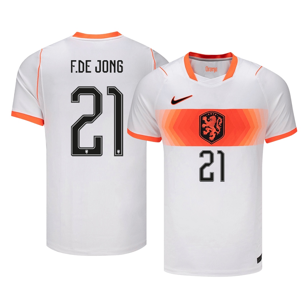 Tricouri Fotbal Netherlands F.DE JONG #21 Deplasare Cupa Mondială 2026