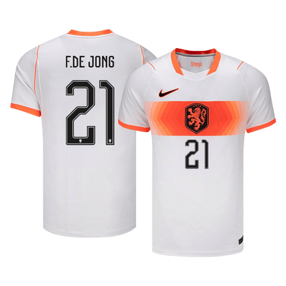 Tricouri Fotbal Netherlands F.DE JONG #21 Deplasare Cupa Mondială 2026