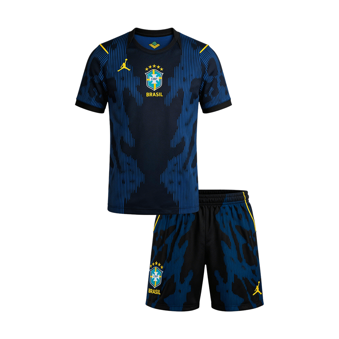 Set Tricouri Fotbal Brazilia Deplasare 2026 Pentru Copii
