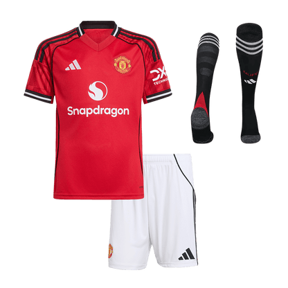 Set Tricouri Fotbal Manchester United Acasă 2025/26 Pentru Copii