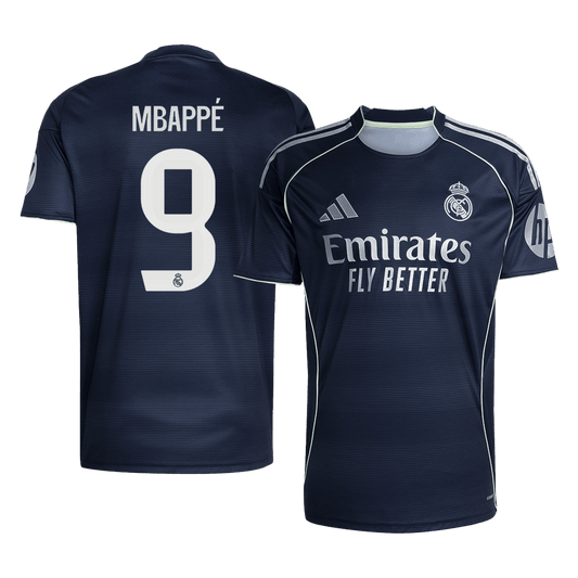 Tricouri Fotbal Real Madrid MBAPPÉ #9 Deplasare 2025/26 (mărime mare) - Premium
