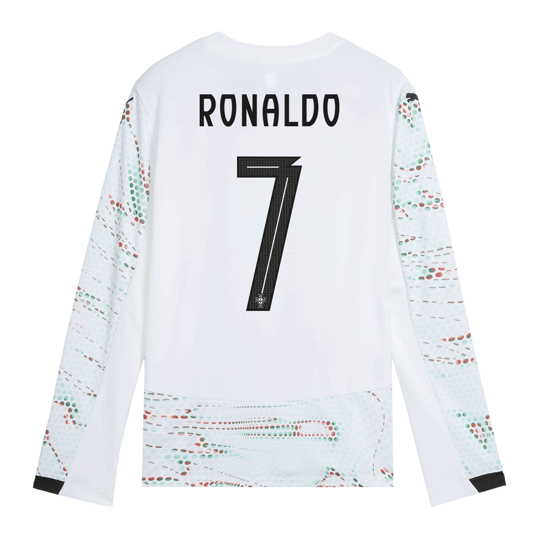 Tricouri Fotbal Portugalia RONALDO #7 Deplasare 2025 Mânecă Lungă