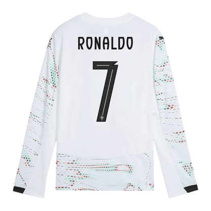 Tricouri Fotbal Portugalia RONALDO #7 Deplasare 2025 Mânecă Lungă