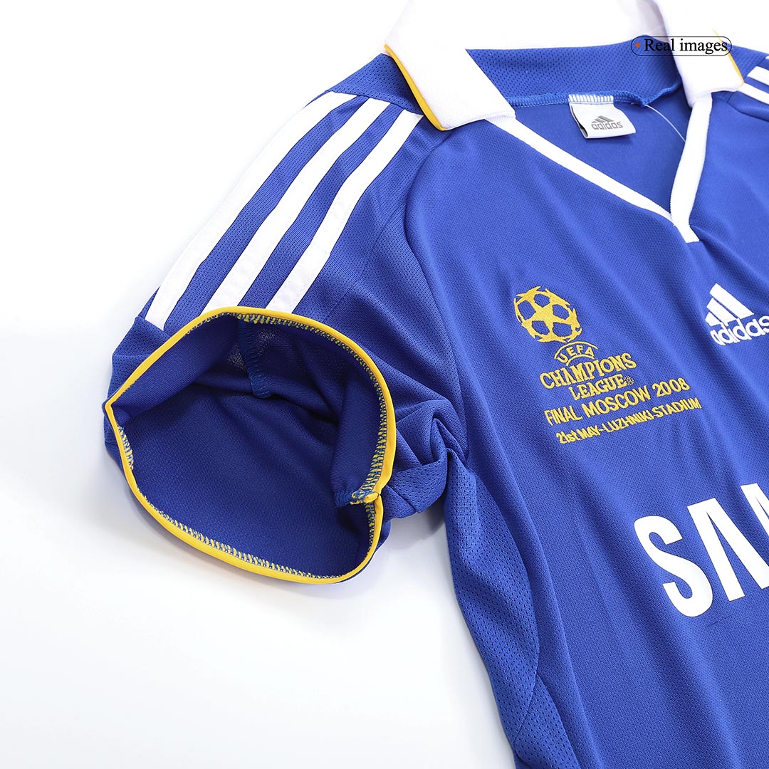 Tricouri Fotbal Vintage Chelsea Acasă 2008 - UCL Final (mărime mare)