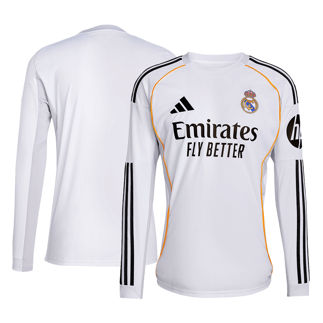 Tricouri Fotbal Real Madrid Acasă 2025/26 Mânecă Lungă (mărime mare)