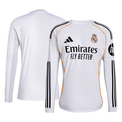 Tricouri Fotbal Real Madrid Acasă 2025/26 Mânecă Lungă (mărime mare)