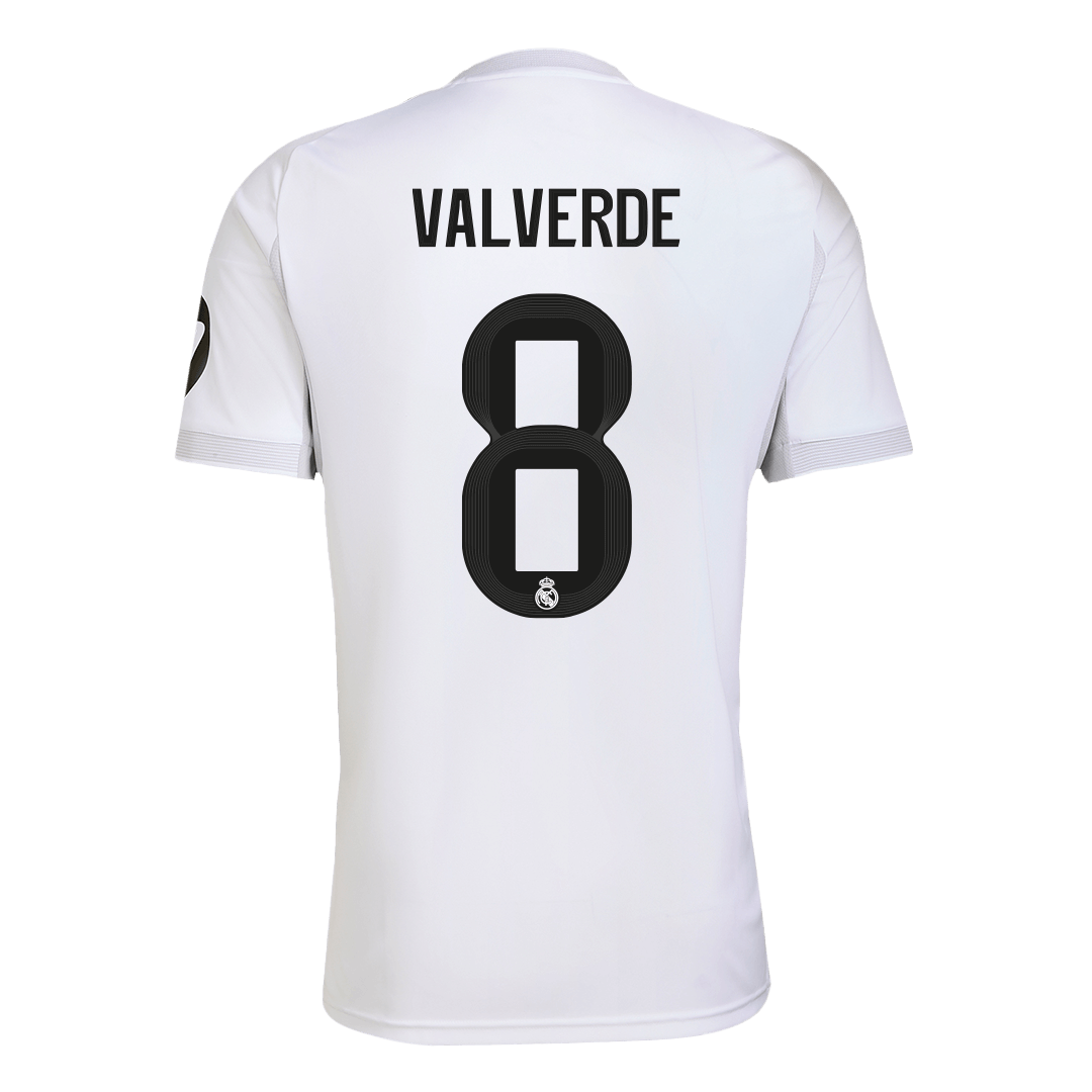 Tricouri Fotbal Real Madrid VALVERDE #8 Acasă 2025/26 - Premium (mărime mare)