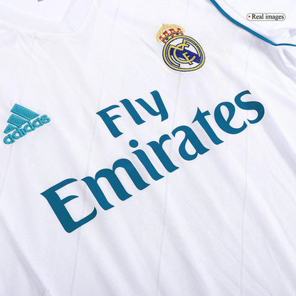 Tricouri Fotbal Vintage Real Madrid BENZEMA #9 Acasă 2017/18