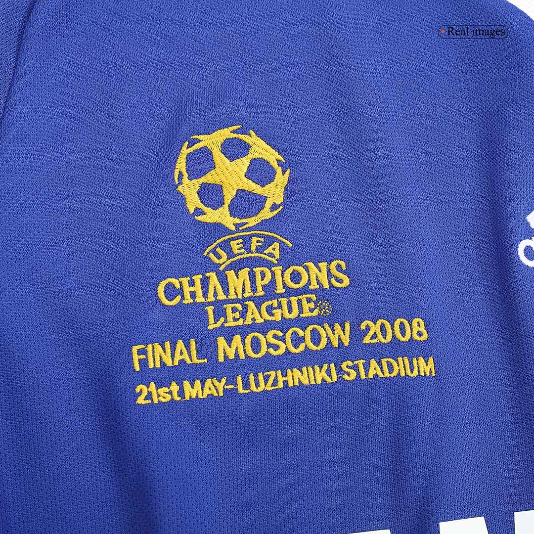 Tricouri Fotbal Vintage Chelsea Acasă 2008 - UCL Final (mărime mare)
