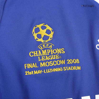 Tricouri Fotbal Vintage Chelsea Acasă 2008 - UCL Final (mărime mare)