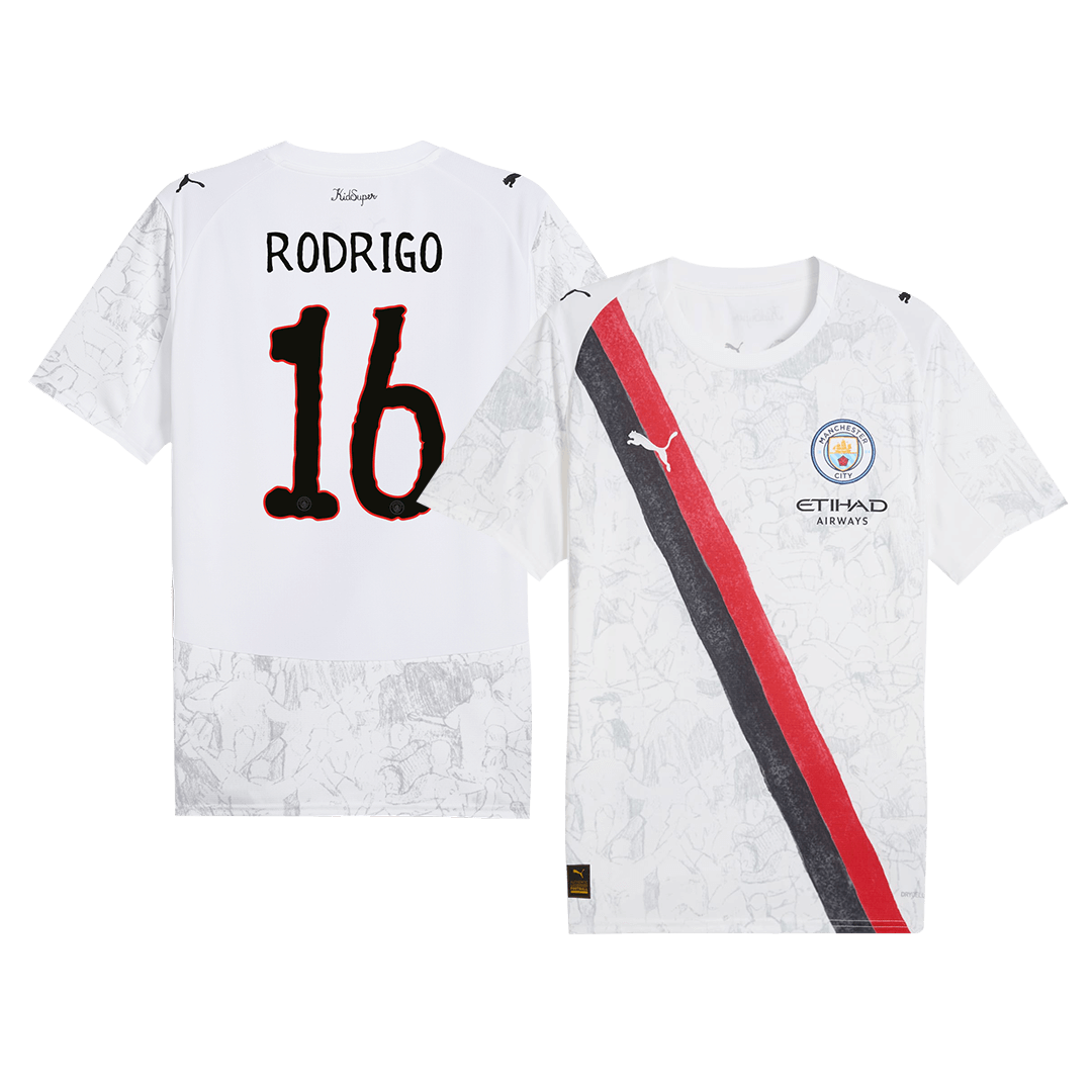 Tricouri Fotbal Manchester City KidSuper RODRIGO #16 2025/26 - Club World Cup
