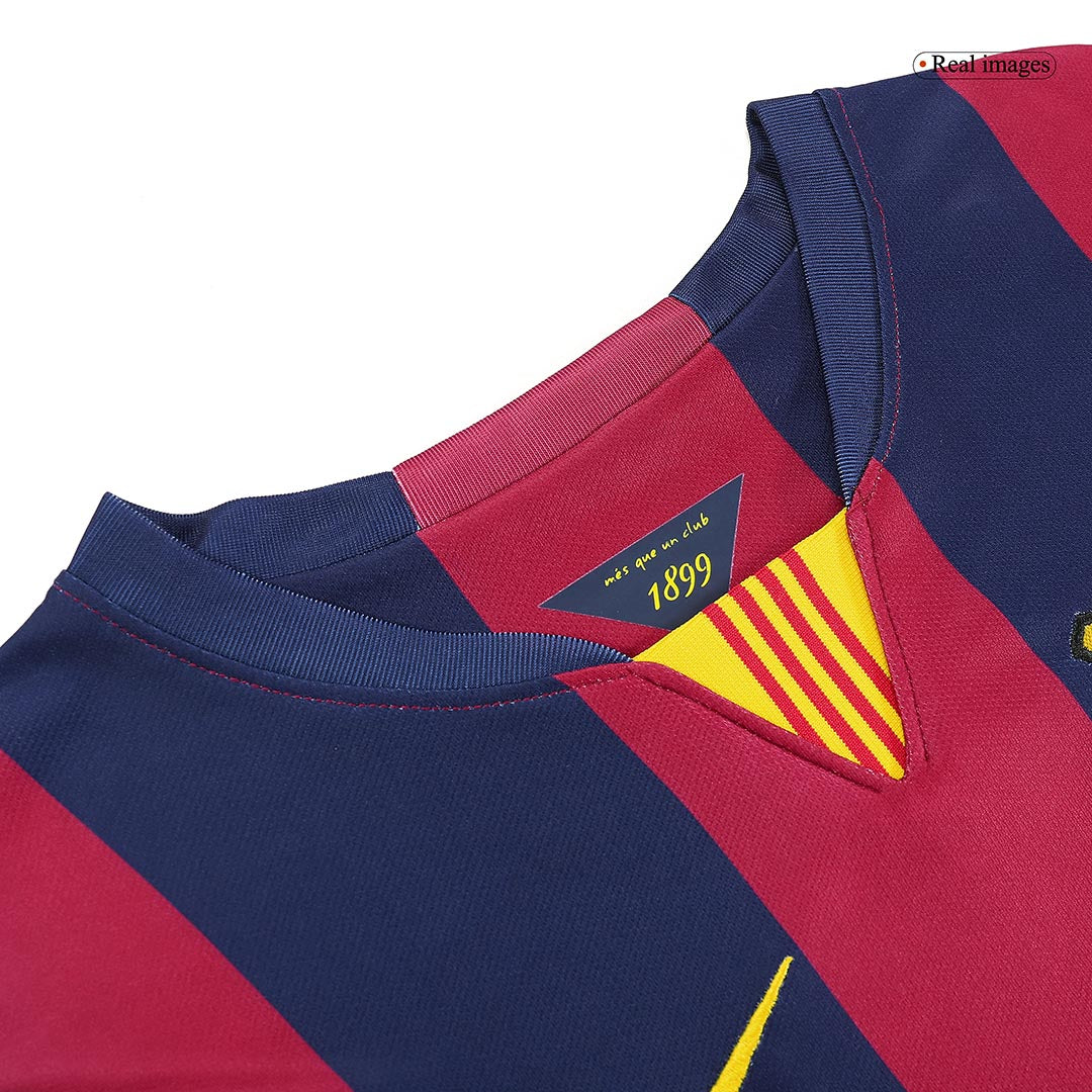 Tricouri Fotbal Vintage Barcelona NEYMAR JR #11 Acasă 2014/15