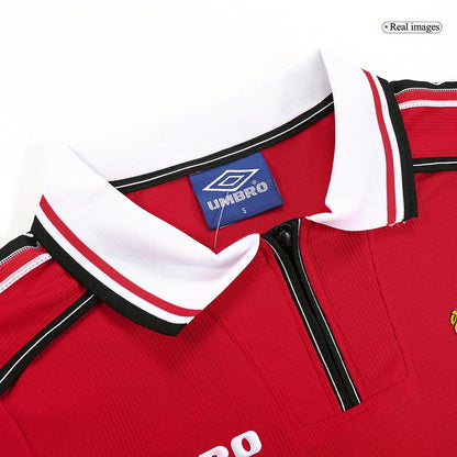 Tricouri Fotbal Vintage Manchester United Acasă 1998/99 Mânecă Lungă