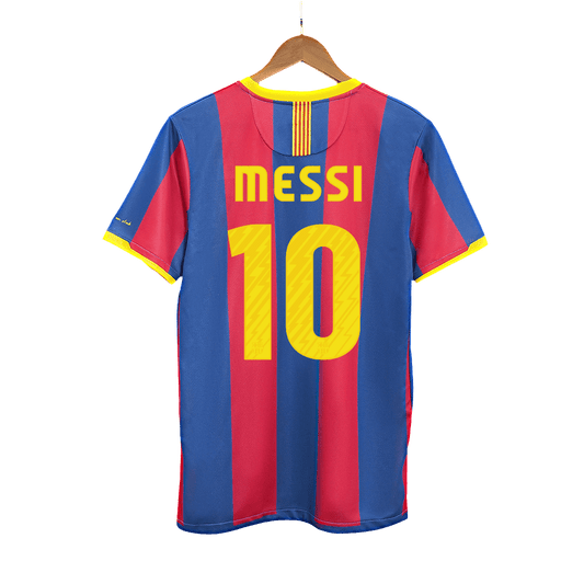 Tricouri Fotbal Vintage Barcelona MESSI #10 Acasă 2010/11