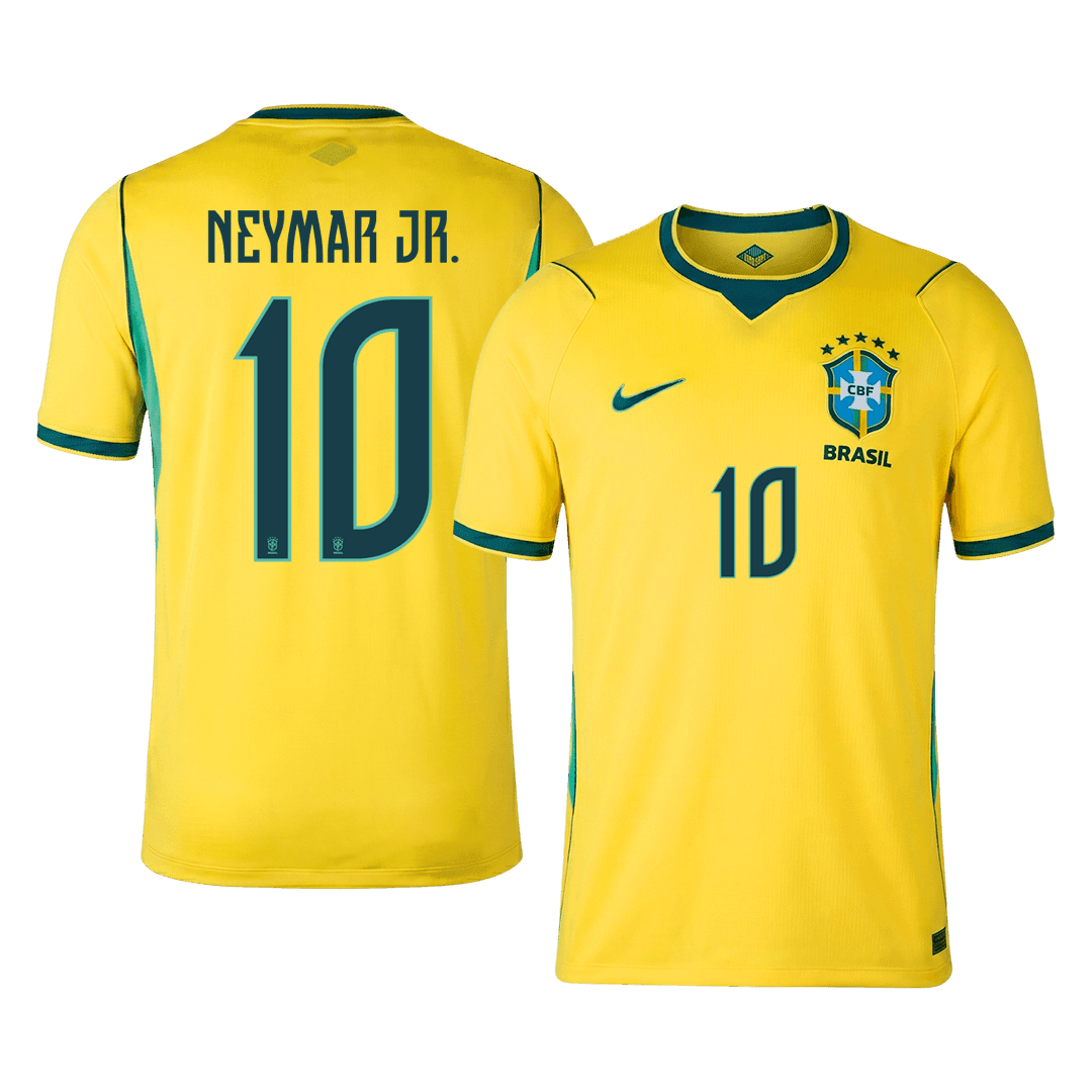 Tricouri Fotbal Brazilia NEYMAR JR. #10 Acasă Cupa Mondială 2026 - Premium