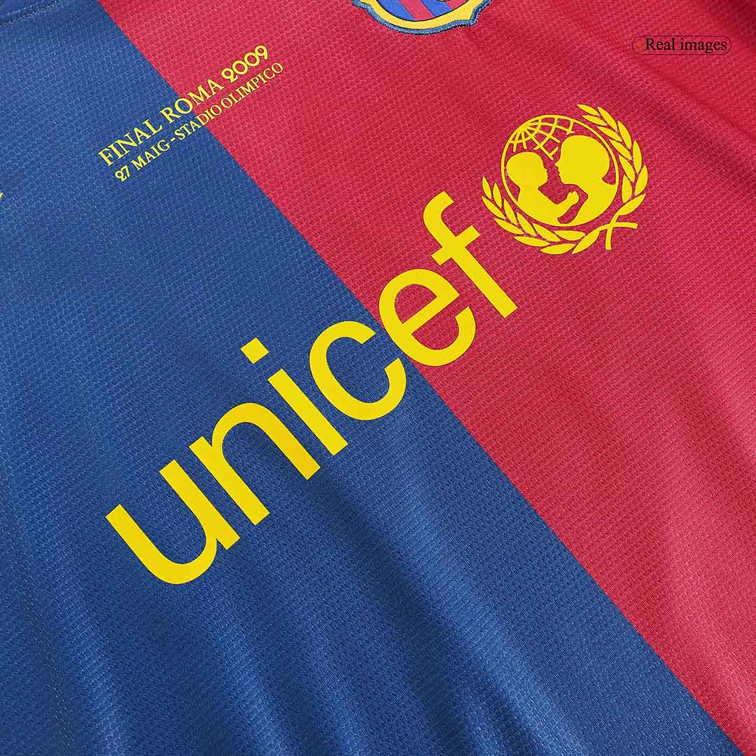 Tricouri Fotbal Vintage Barcelona MESSI #10 Acasă 2008/09 - UCL Final