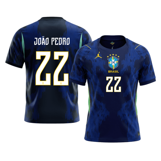 Tricouri Fotbal Brazilia JOÃO PEDRO #22 Deplasare Cupa Mondială 2026
