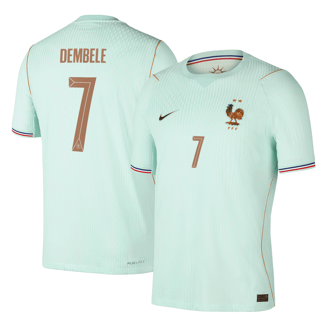Tricouri Fotbal Franța DEMBELE #7 Deplasare Cupa Mondială 2026 Authentic