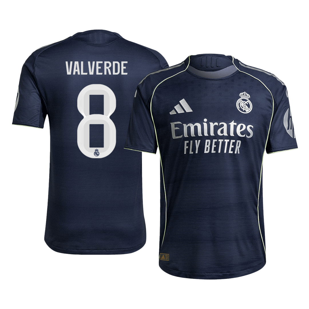 Tricouri Fotbal Real Madrid VALVERDE #8 Deplasare 2025/26 Authentic - Premium