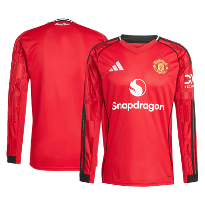 Tricouri Fotbal Manchester United Acasă 2025/26 Mânecă Lungă (mărime mare)