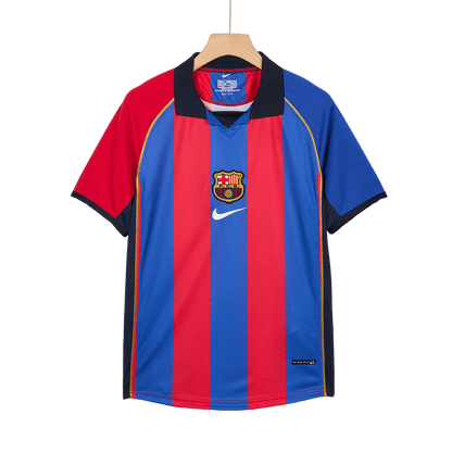 Tricouri Fotbal Vintage Barcelona Acasă 2001/02