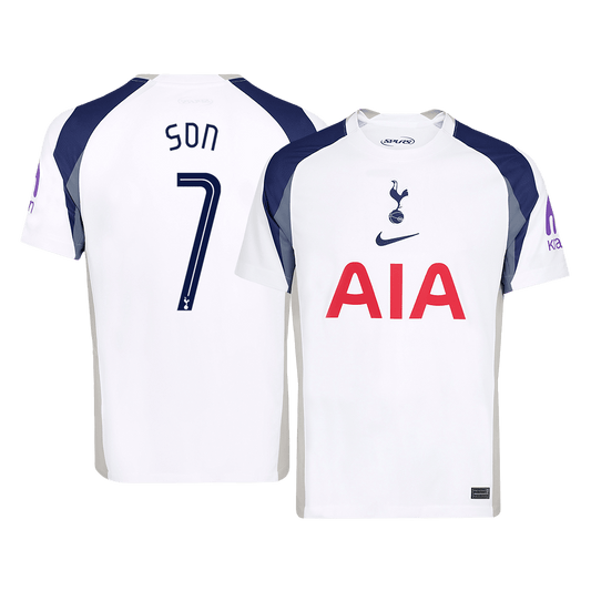 Tricouri Fotbal Tottenham Hotspur SON #7 Acasă 2025/26 - UCL