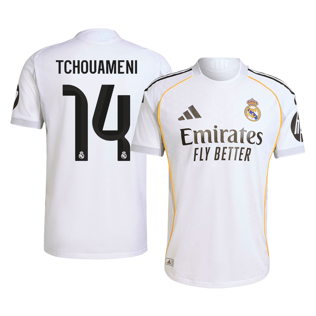Tricouri Fotbal Real Madrid TCHOUAMENI #14 Acasă 2025/26 Authentic - Premium