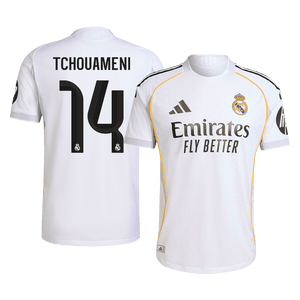 Tricouri Fotbal Real Madrid TCHOUAMENI #14 Acasă 2025/26 Authentic - Premium