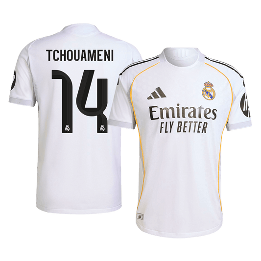Tricouri Fotbal Real Madrid TCHOUAMENI #14 Acasă 2025/26 Authentic - Premium