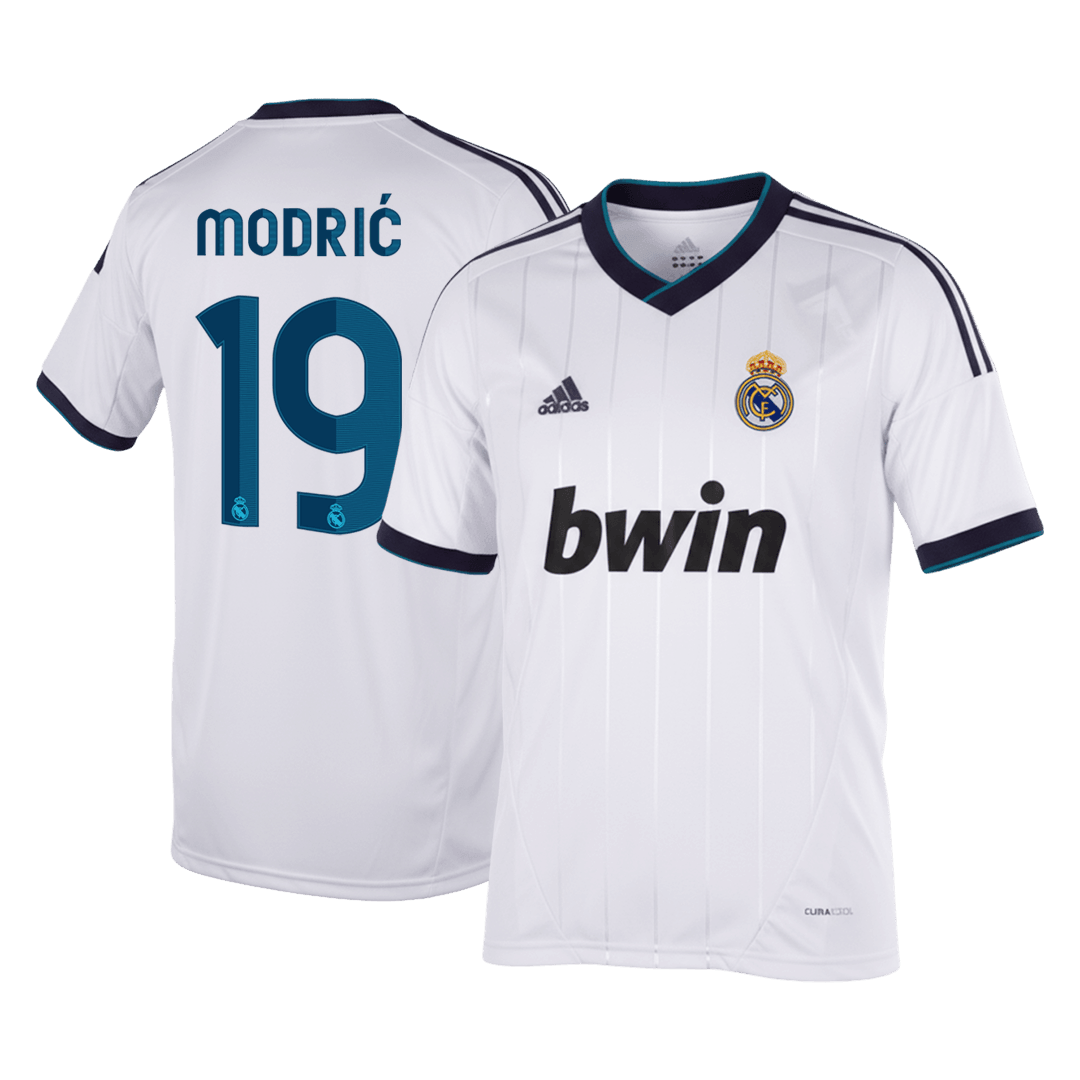 Tricouri Fotbal Vintage Real Madrid MODRIĆ #19 Acasă 2012/13
