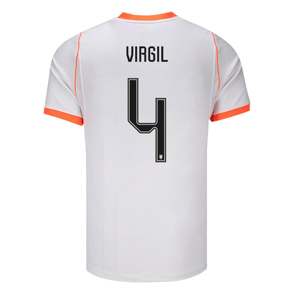 Tricouri Fotbal Netherlands VIRGIL #4 Deplasare Cupa Mondială 2026