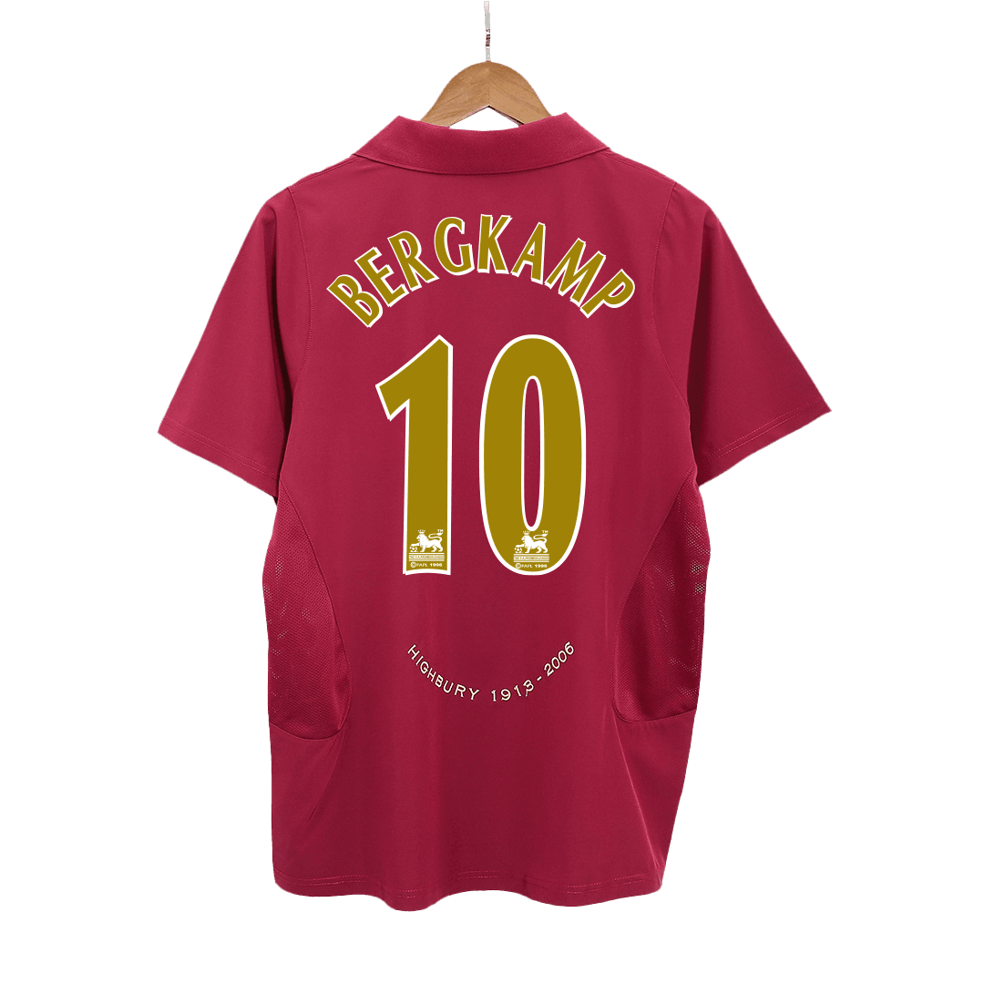 Tricouri Fotbal Vintage Arsenal BERGKAMP #10 Acasă 2005/06