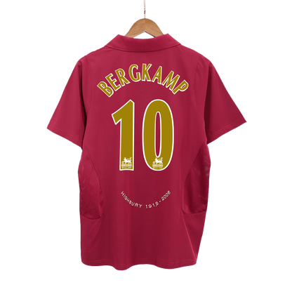 Tricouri Fotbal Vintage Arsenal BERGKAMP #10 Acasă 2005/06