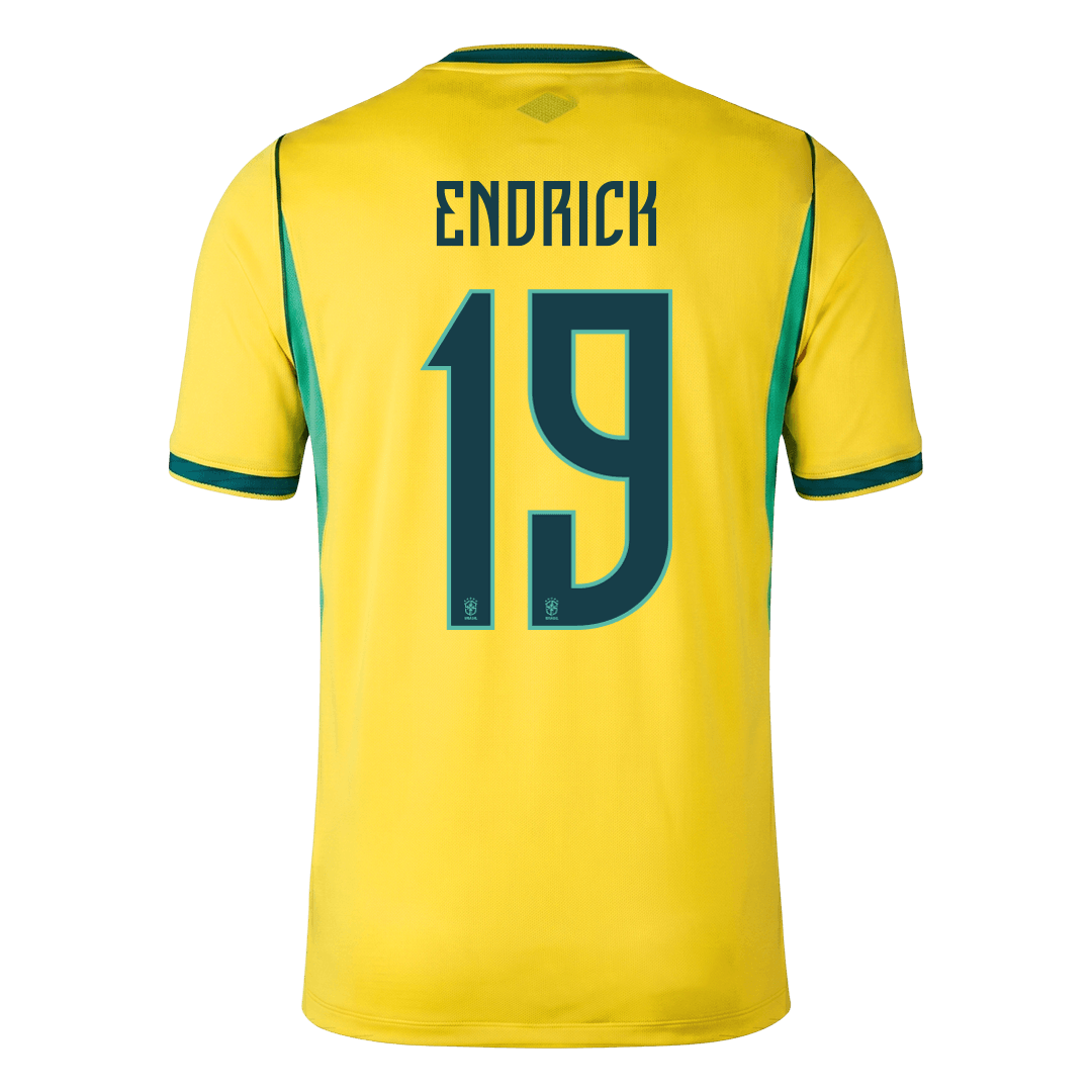 Tricouri Fotbal Brazilia ENDRICK #19 Acasă Cupa Mondială 2026 - Premium