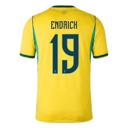 Tricouri Fotbal Brazilia ENDRICK #19 Acasă Cupa Mondială 2026 - Premium