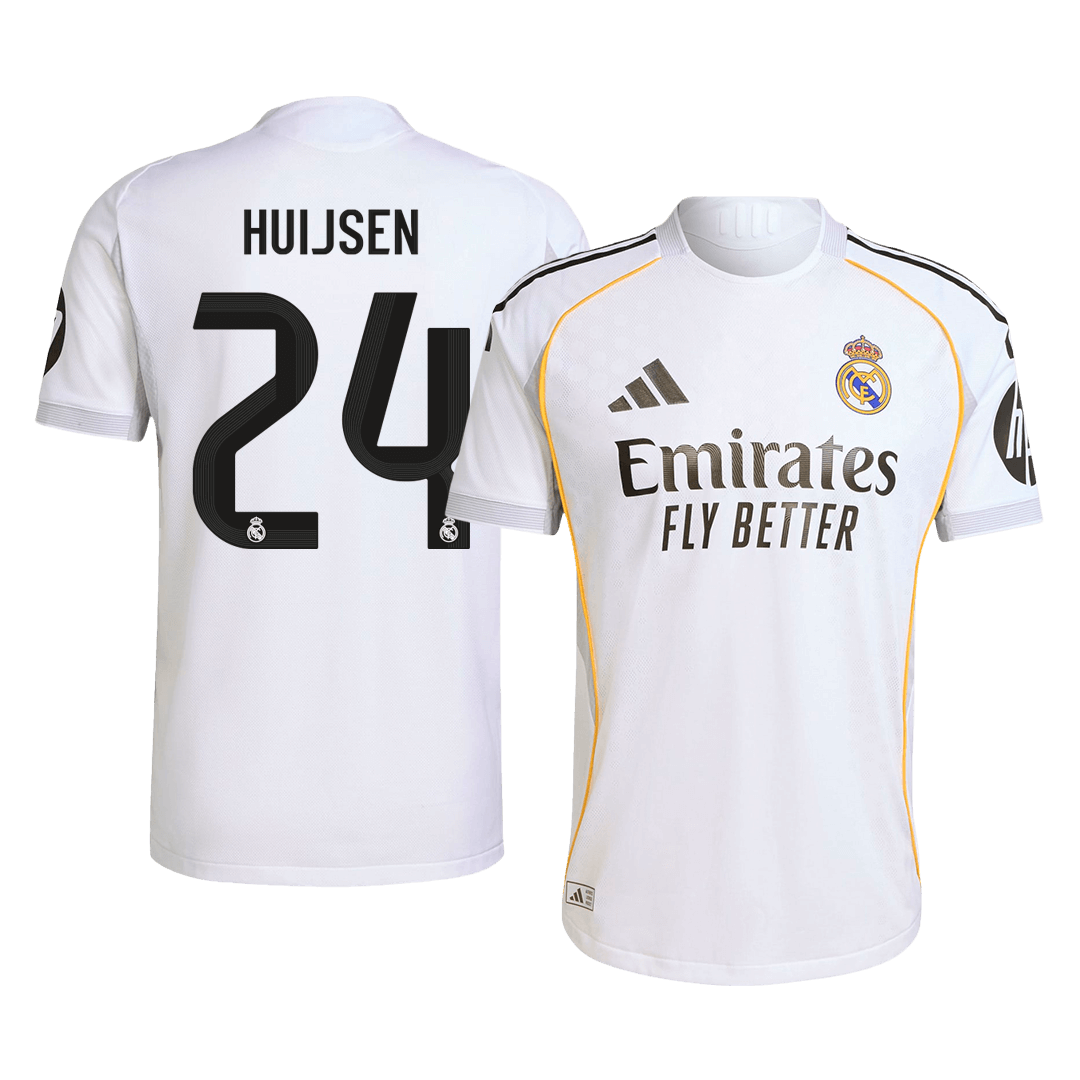 Tricouri Fotbal Real Madrid HUIJSEN #24 Acasă 2025/26 Authentic - Premium