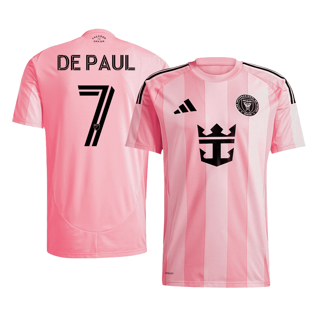 Tricouri Fotbal Inter Miami CF DE PAUL #7 Acasă 2025 (mărime mare)