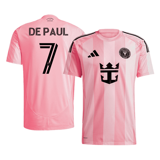 Tricouri Fotbal Inter Miami CF DE PAUL #7 Acasă 2025 (mărime mare)