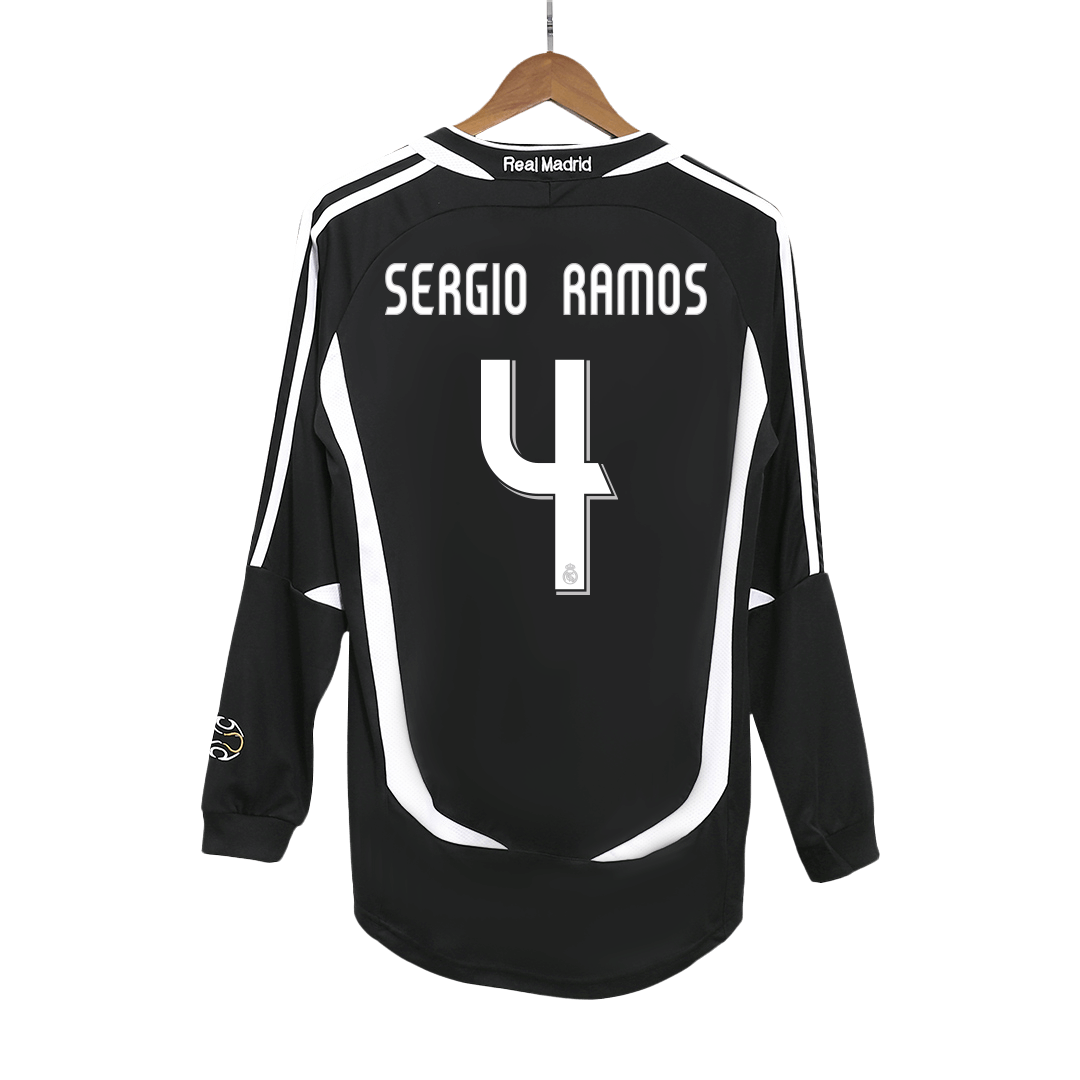 Tricouri Fotbal Vintage Real Madrid SERGIO RAMOS #4 Deplasare 2006/07 Mânecă Lungă