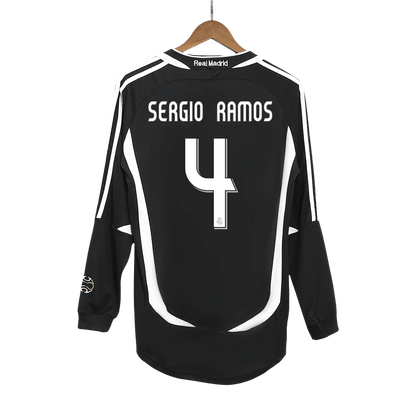 Tricouri Fotbal Vintage Real Madrid SERGIO RAMOS #4 Deplasare 2006/07 Mânecă Lungă