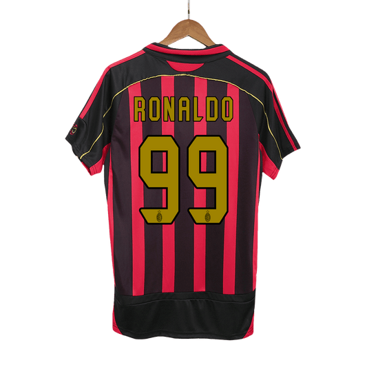 Tricouri Fotbal Vintage AC Milan RONALDO #99 Acasă 2006/07