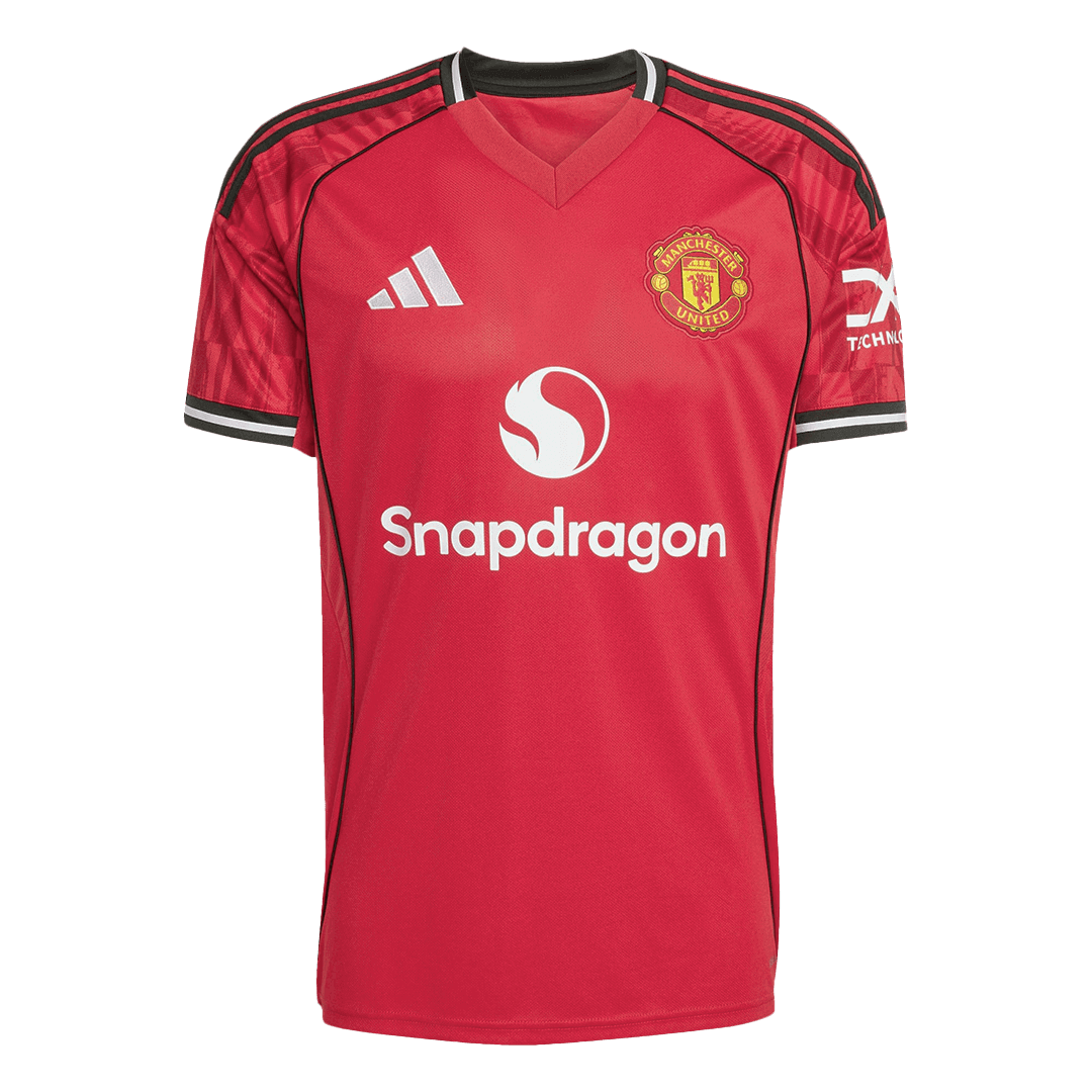 Tricouri Fotbal Manchester United B.FERNANDES #8 Acasă 2025/26 - Premium (mărime mare)