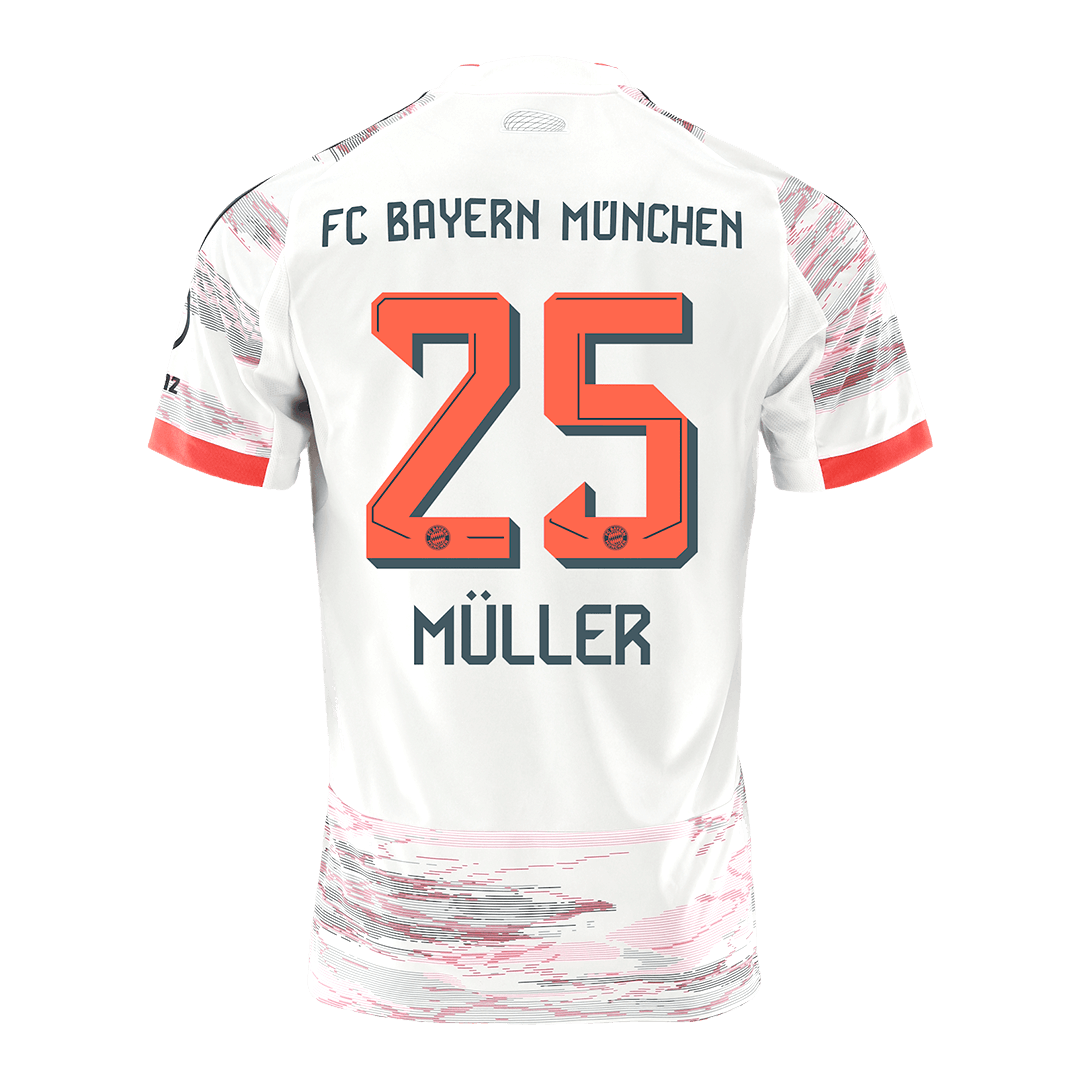 Tricouri Fotbal Bayern Munchen MÜLLER #25 Deplasare 2025/26 (mărime mare)