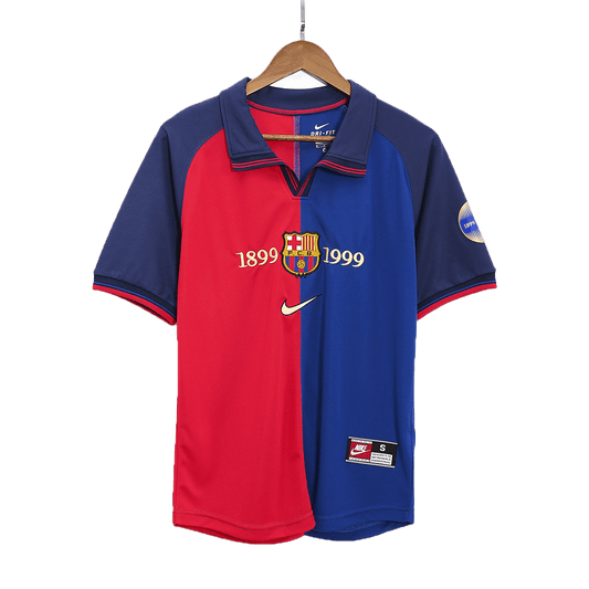 Tricouri Fotbal Vintage Barcelona Acasă 1999/00