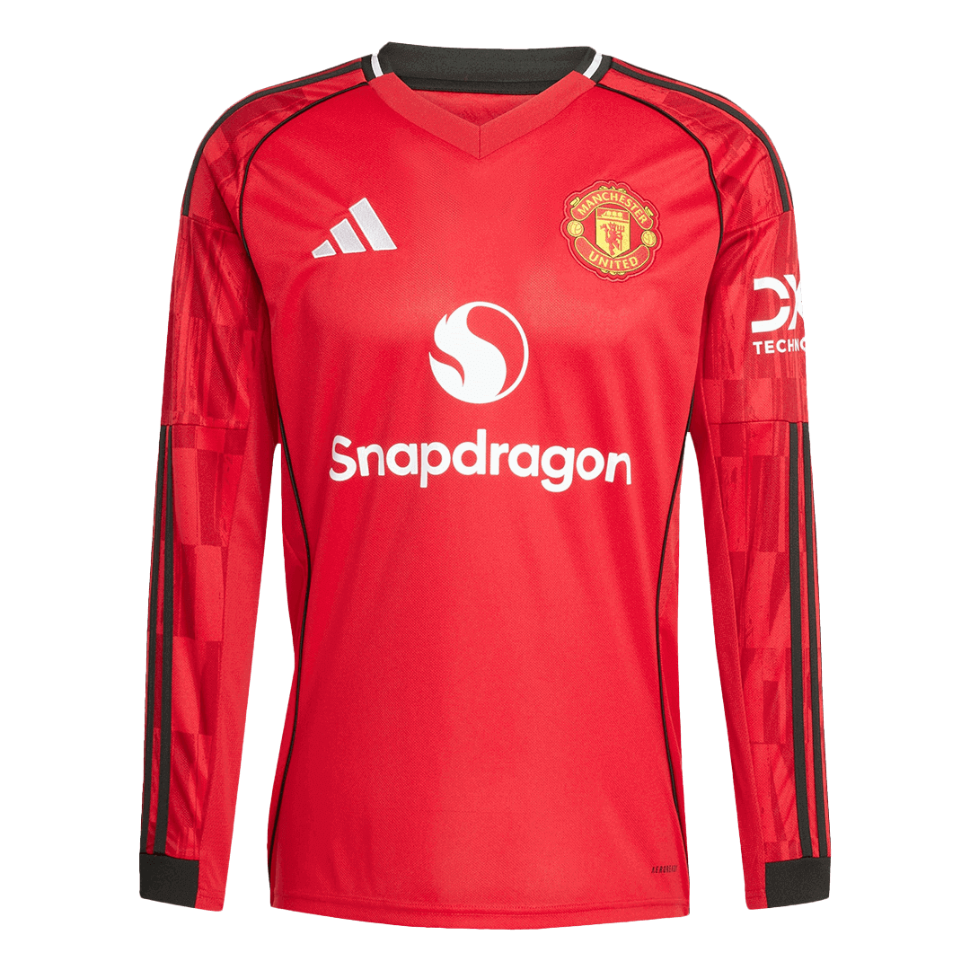 Tricouri Fotbal Manchester United Acasă 2025/26 Mânecă Lungă (mărime mare)